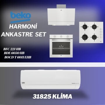 Beko 31825 Klima + HARMONİ Ankastre Set (BFC 221 HB+BOCD T 6011 EHB+BDE 6050 HB)