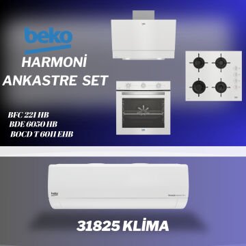 Beko 31825 Klima + HARMONİ Ankastre Set (BFC 221 HB+BOCD T 6011 EHB+BDE 6050 HB)